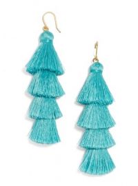 Gabriela Fringe Drops Turquoise at Baublebar